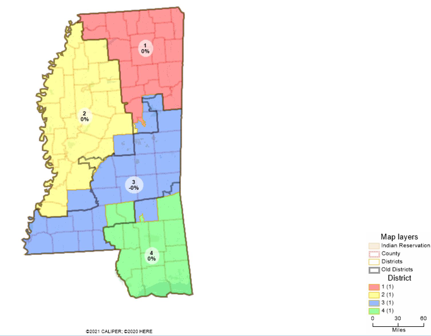 Picture of the districting plan
