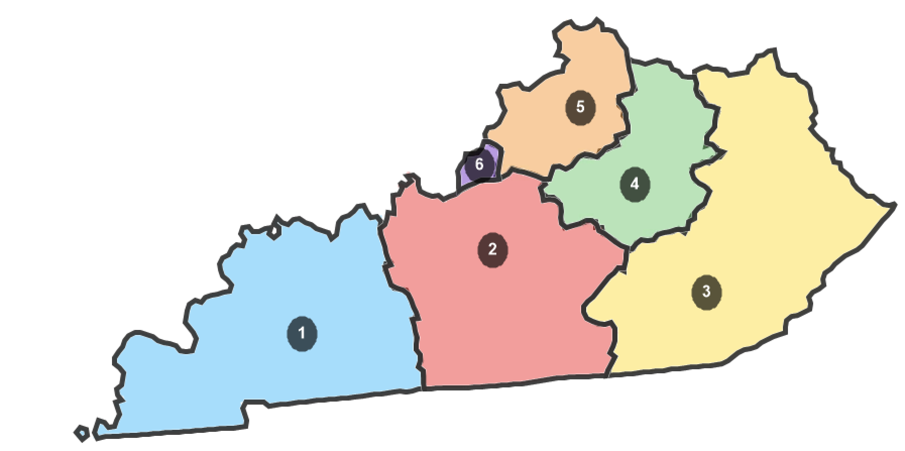 Picture of the districting plan